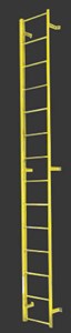 Fixed Steel Ladder With Cage