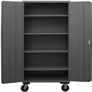 4 Shelf Mobile Cabinet, 14 Gauge, Shelf 700 lb Cap