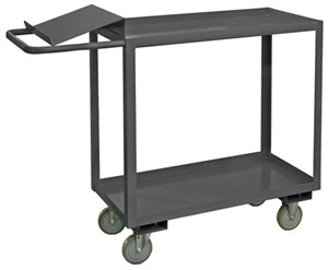 2 Shelf Order Picking Cart, 1200 lb Capacity