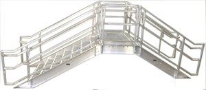 Aluminum Crossover w/45 Degree Osha Stairs 