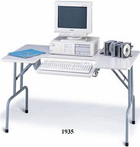 Folding Computer Table, Gray