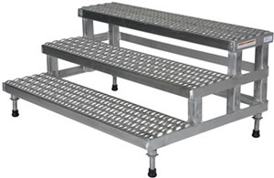 3-Step Stainless Steel Adjustable Step-Mate Stands